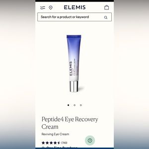 NIB- Elemis- 15ml(full size)- Peptide4 eye recovery cream